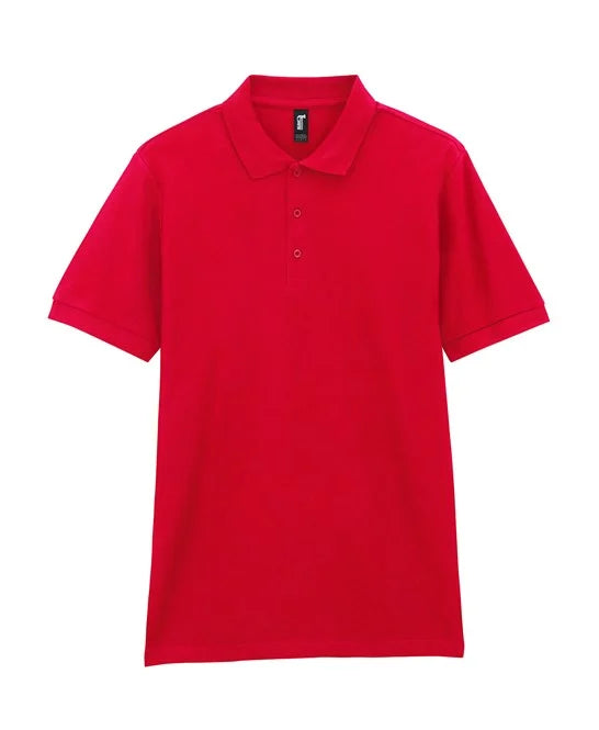 Red men's polo shirt