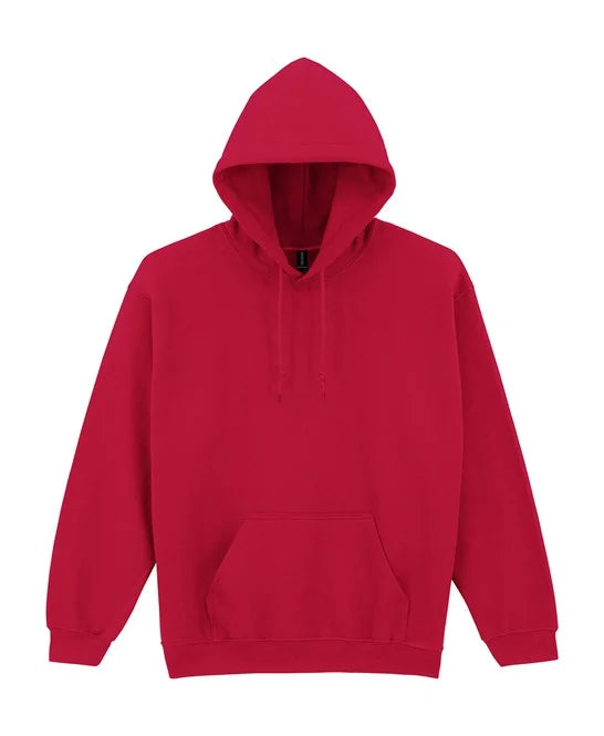 Cherry Red Gildan Heavy Blend hooded sweatshirt