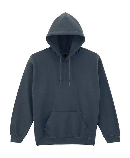 Dark Heather Gildan Heavy Blend hooded sweatshirt