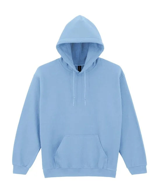 Light Blue Gildan Heavy Blend hooded sweatshirt