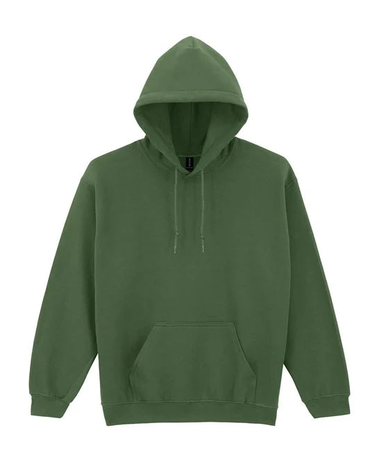 Military Green Gildan Heavy Blend hooded sweatshirt