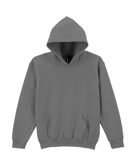 Charcoal GD57B kids hooded sweatshirt