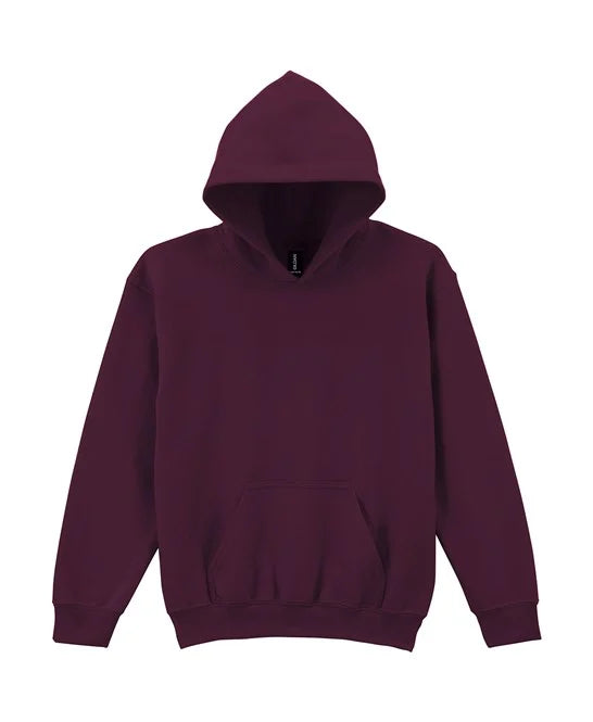 Maroon GD57B kids hooded sweatshirt