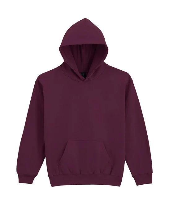 Maroon GD67B kids hooded sweatshirt