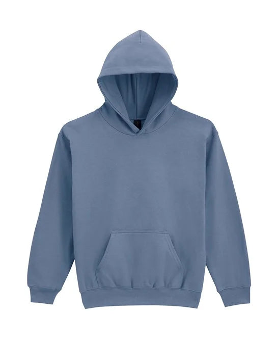 Stone Blue GD67B kids hooded sweatshirt