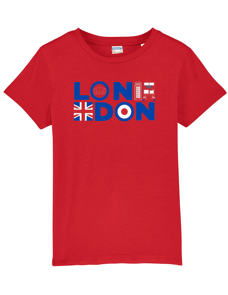 London England T-Shirt – Union Jack Bus, Crown Souvenir