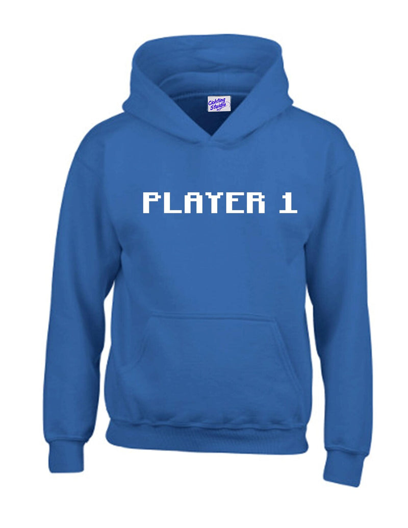 Player 1 Kids Gaming Funny sarcastic novelty hoodie.