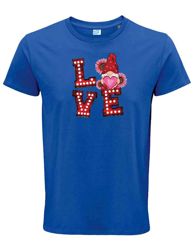 Valentine's Day Gnome T-Shirt, Sunflower Heart Design