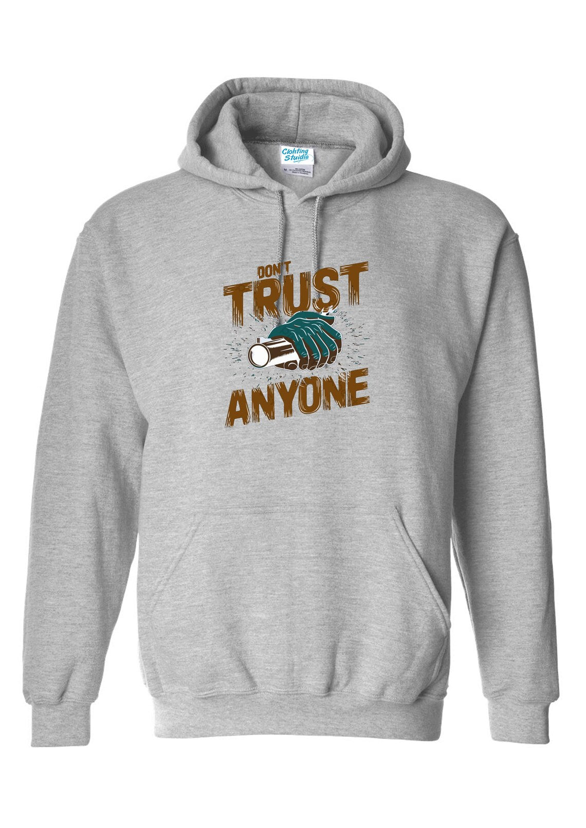 Don't Trust Anyone Graphic Hoodie – Edgy Unisex Sweatshirt