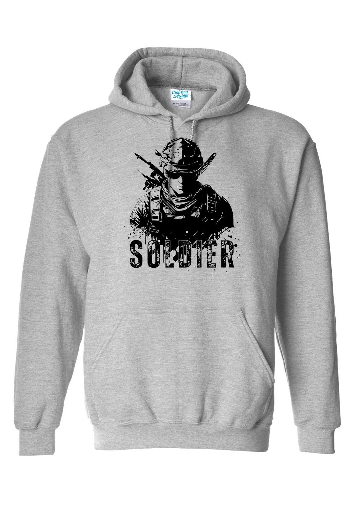 Soldier Graphic Hoodie | Military Style Pullover