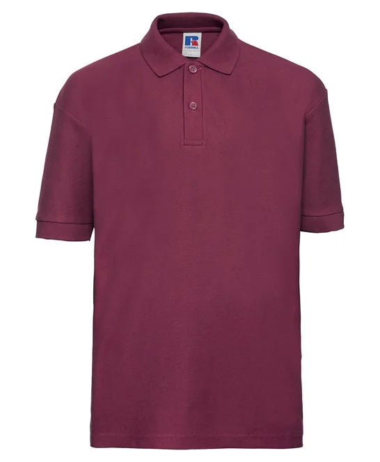 Burgundy J539B kids polo shirt