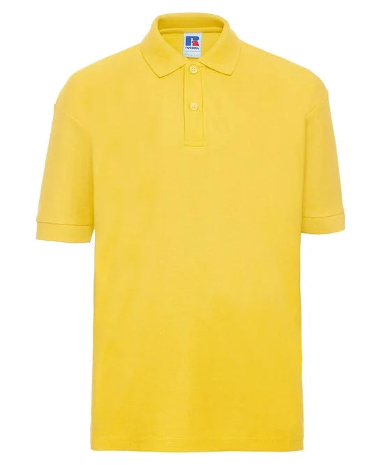 Yellow J539B kids polo shirt