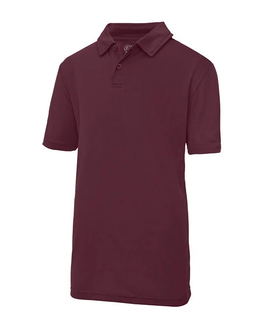 Burgundy JC40J kids polo shirt