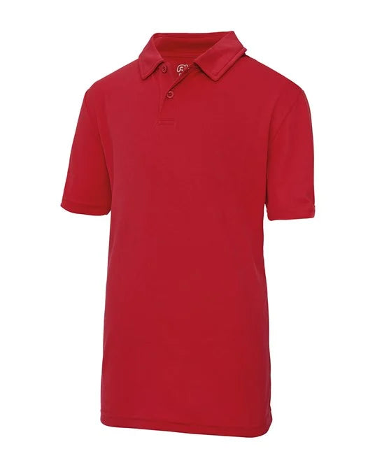 Fire Red JC40J kids polo shirt