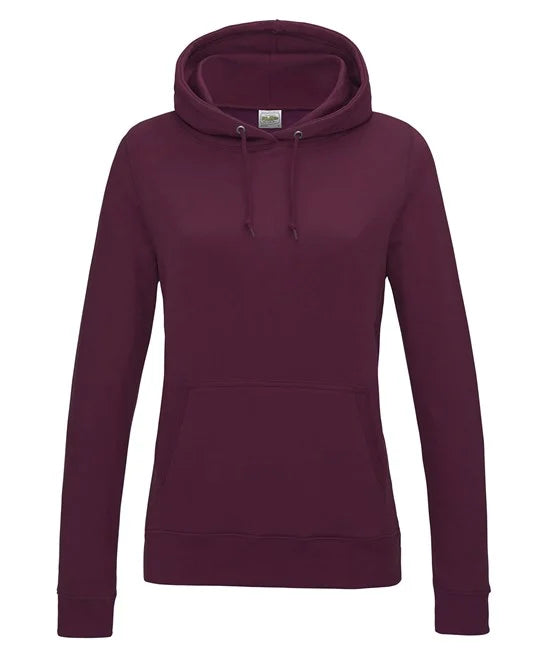 Burgundy JH01F women's hooded sweatshirt
