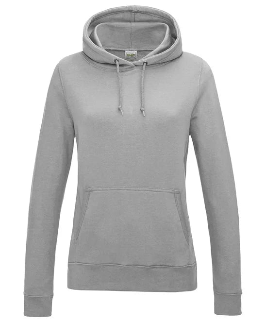 Heather Grey JH01F women's hooded sweatshirt
