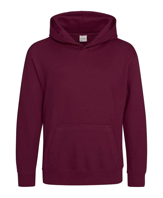 Burgundy JH01J kids hooded sweatshirt