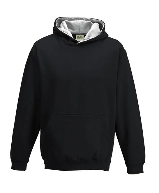 Jet Black / Heather Grey JH03J kids hooded sweatshirt