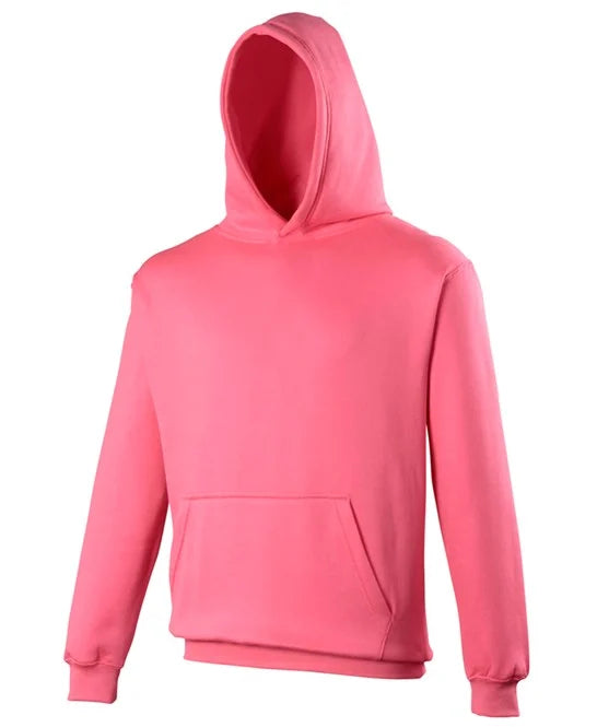 Electric Pink JH04J kids hooded sweatshirt