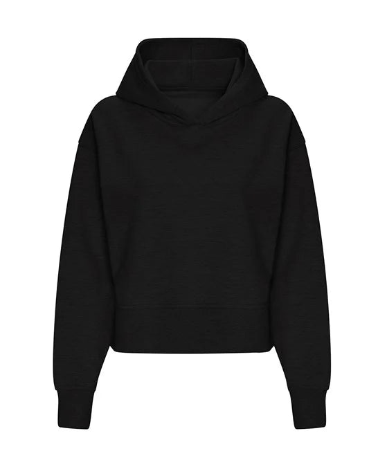 Deep Black JH305 women's hooded sweatshirt