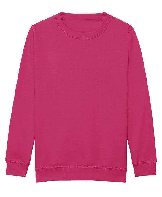 Hot Pink JH30J kids sweatshirt