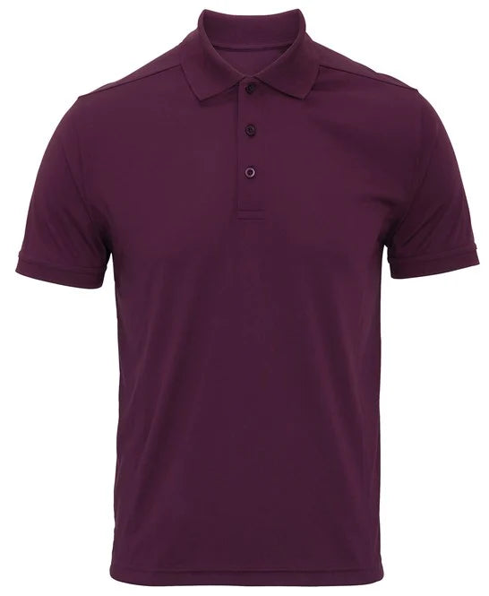 Aubergine men's polo shirt