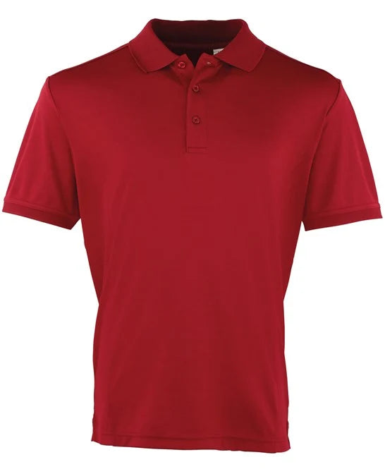 Burgundy men's polo shirt