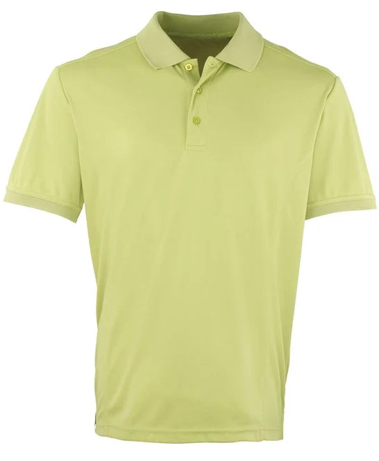 Lime men's polo shirt