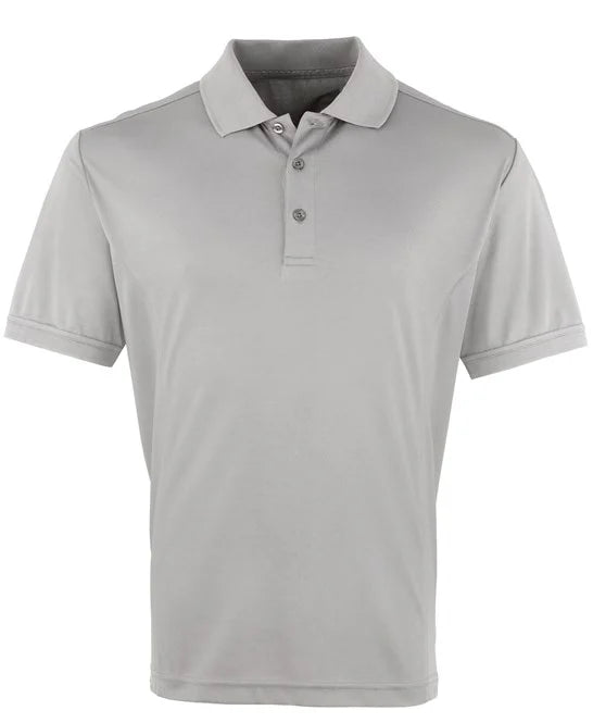 Silver men's polo shirt