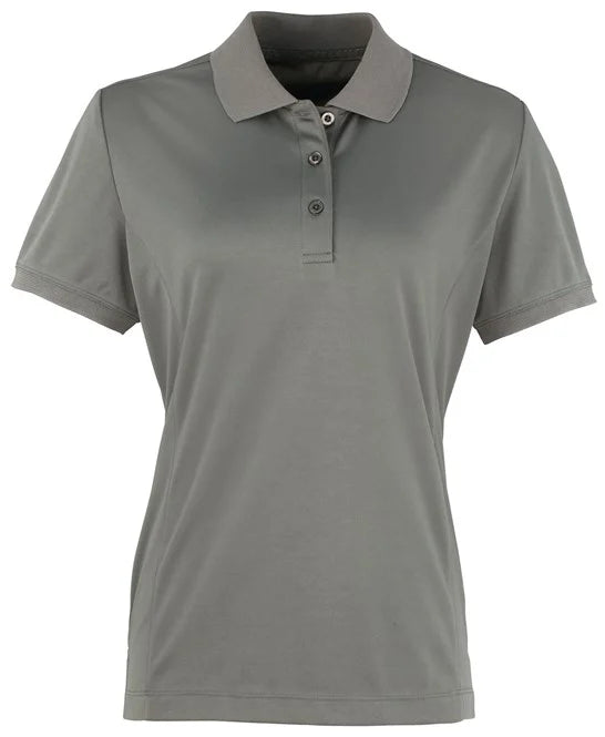 Dark Grey women's performance polo shirt