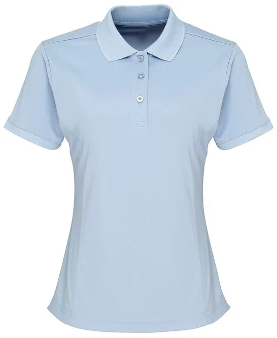 Light Blue women's performance polo shirt