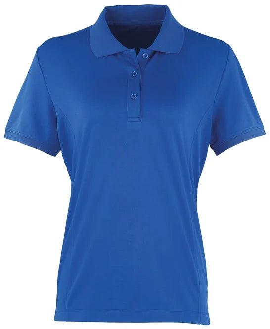 Royal Blue women's performance polo shirt