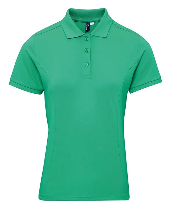 Kelly Green women's performance polo shirt