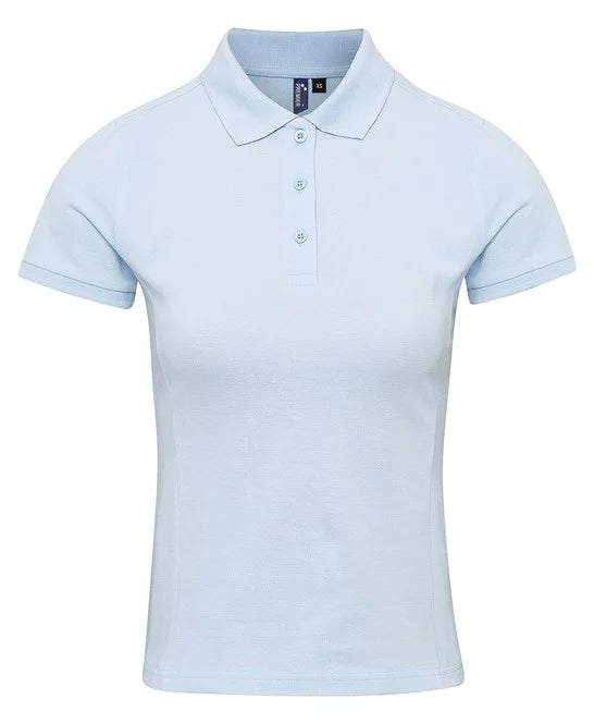 Light Blue women's performance polo shirt