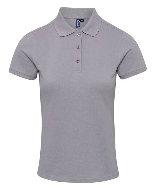 Silver women's performance polo shirt