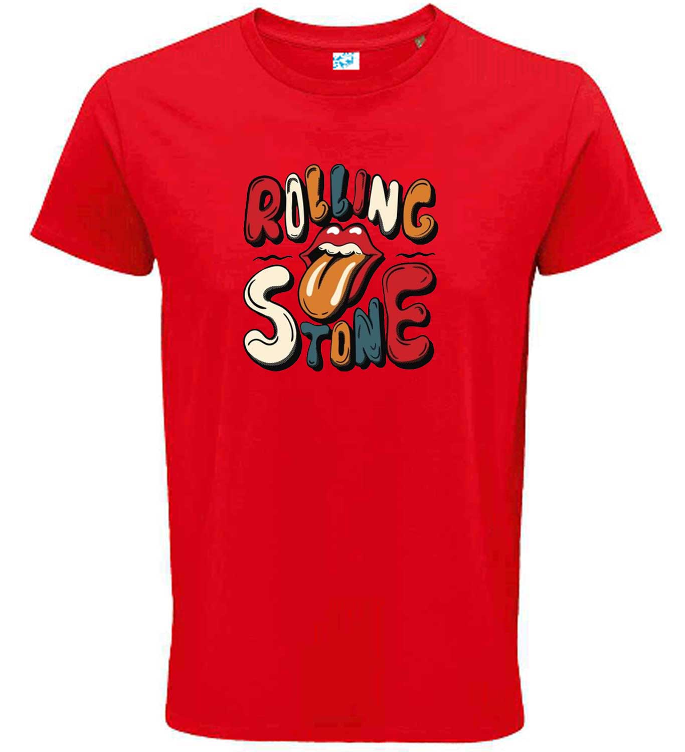 RS Vibrant Retro Multicolour Print, Classic Rock Style T shirt