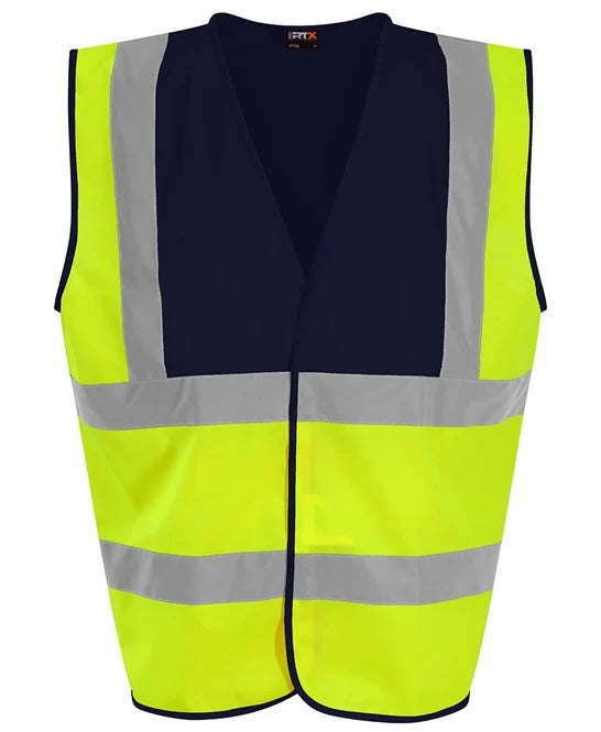 HV Yellow / Navy RX700 high visibility vest