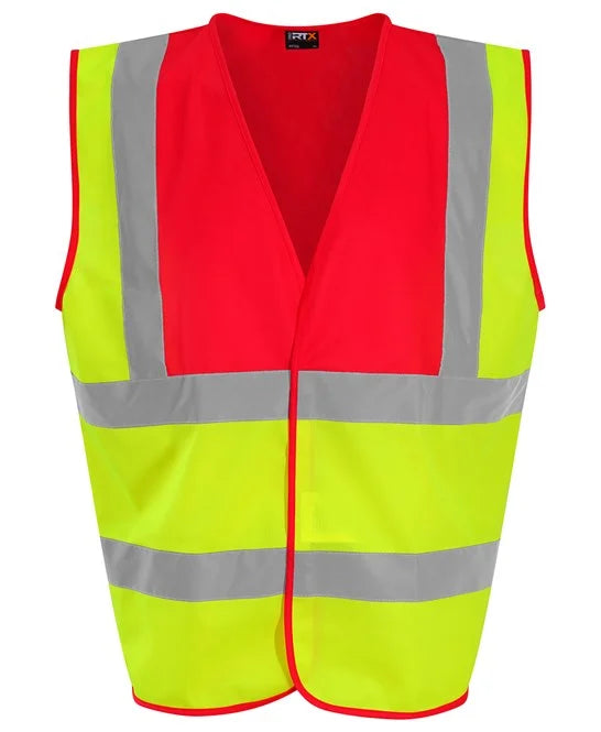 HV Yellow / Red RX700 high visibility vest