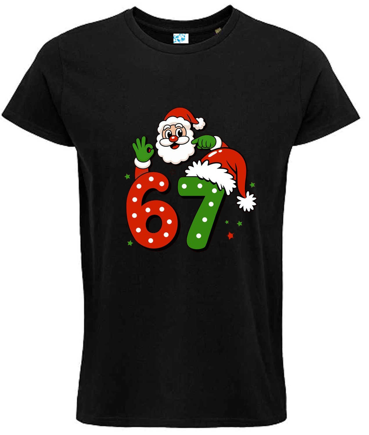 Festive Santa “67” Christmas T-Shirt – Fun Holiday Tee for Celebrations & Gifting!
