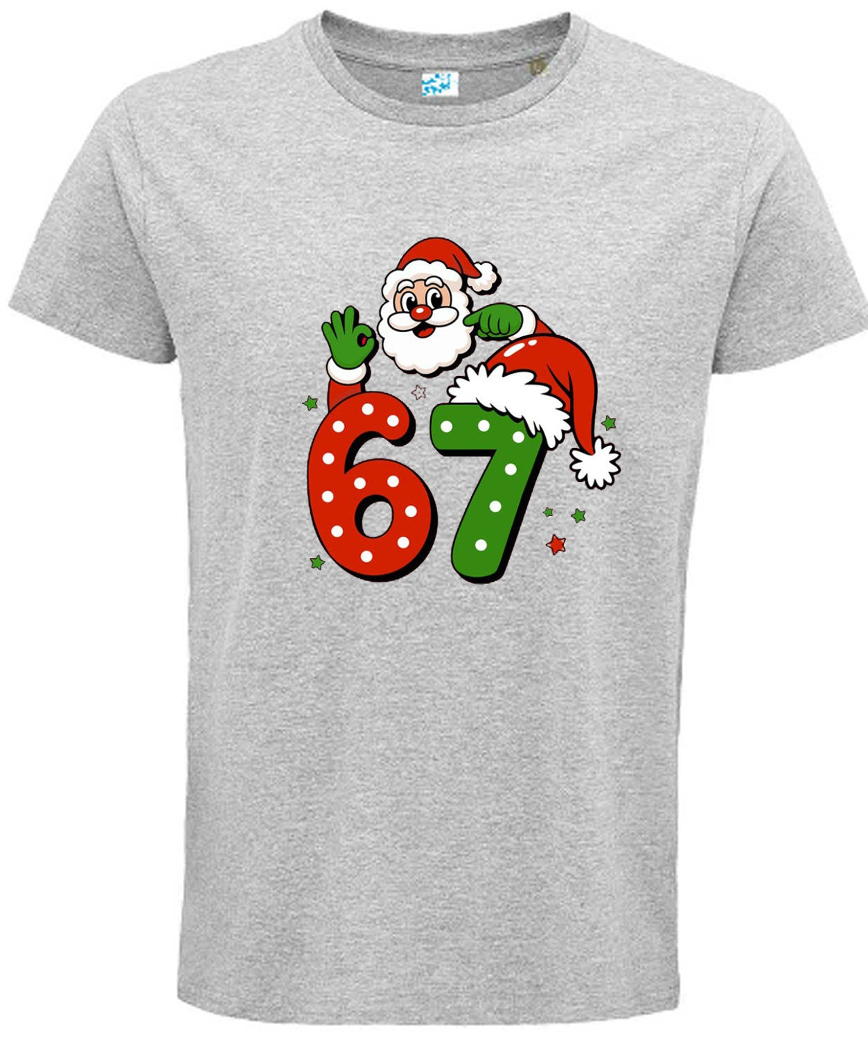 Festive Santa “67” Christmas T-Shirt – Fun Holiday Tee for Celebrations & Gifting!