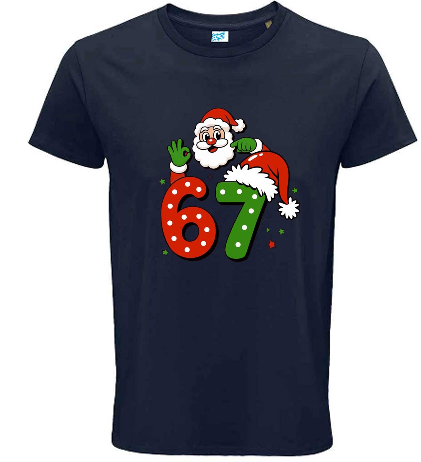 Festive Santa “67” Christmas T-Shirt – Fun Holiday Tee for Celebrations & Gifting!