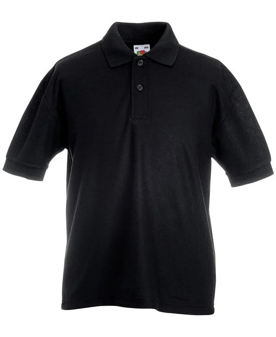 Black SS417 kids polo shirt