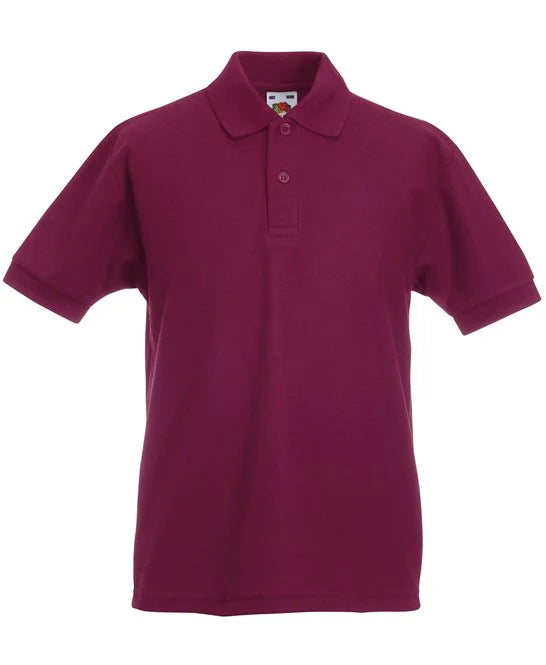 Burgundy SS417 kids polo shirt