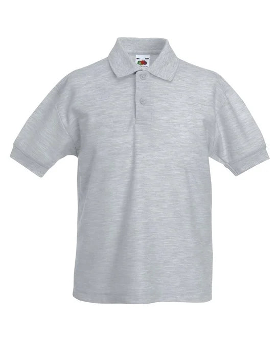 Heather Grey SS417 kids polo shirt