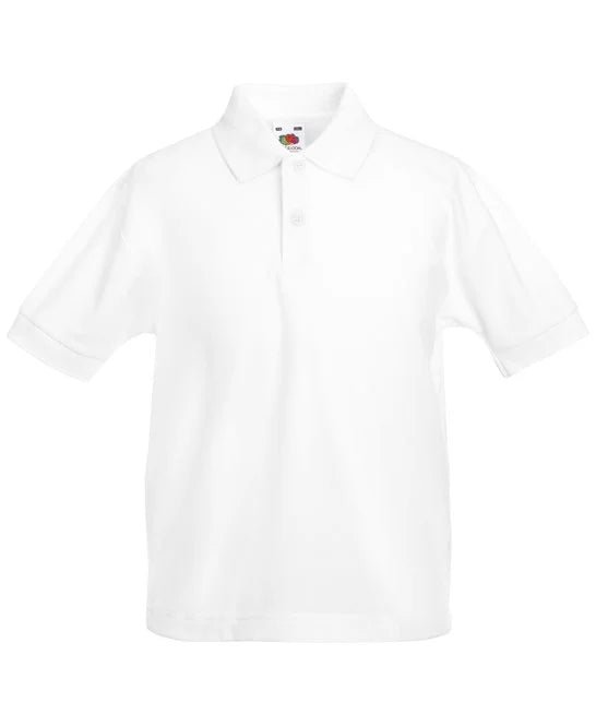 White SS417 kids polo shirt