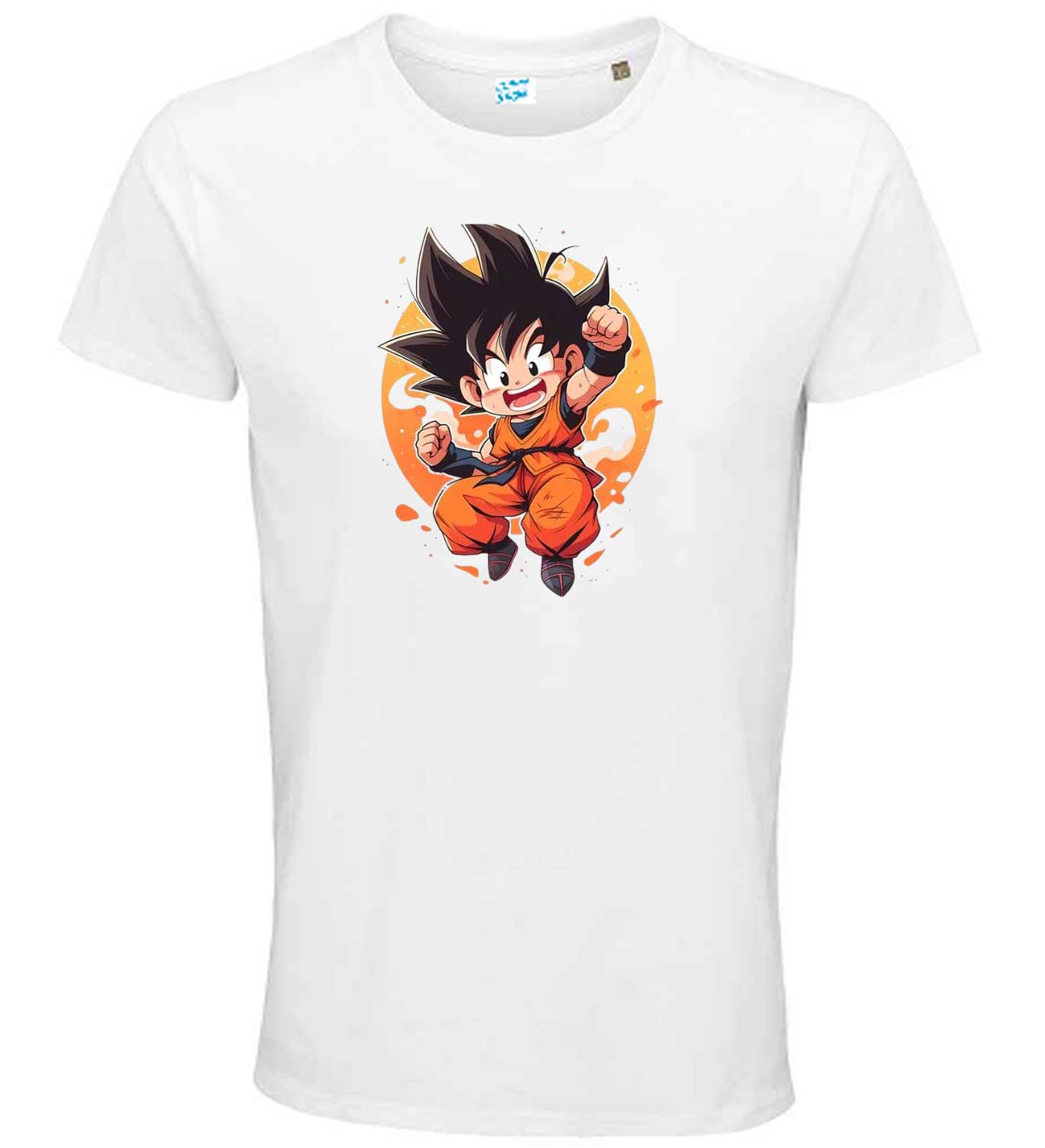 Kid Goku Jumping Graphic T-Shirt Design 3