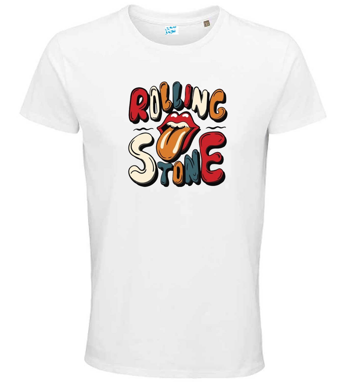 RS Vibrant Retro Multicolour Print, Classic Rock Style T shirt