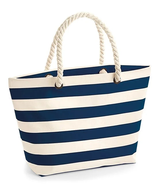 Natural / Navy WM680 tote bag