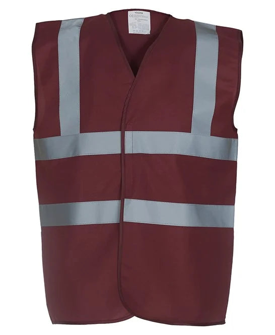 Maroon YK001 high visibility vest
